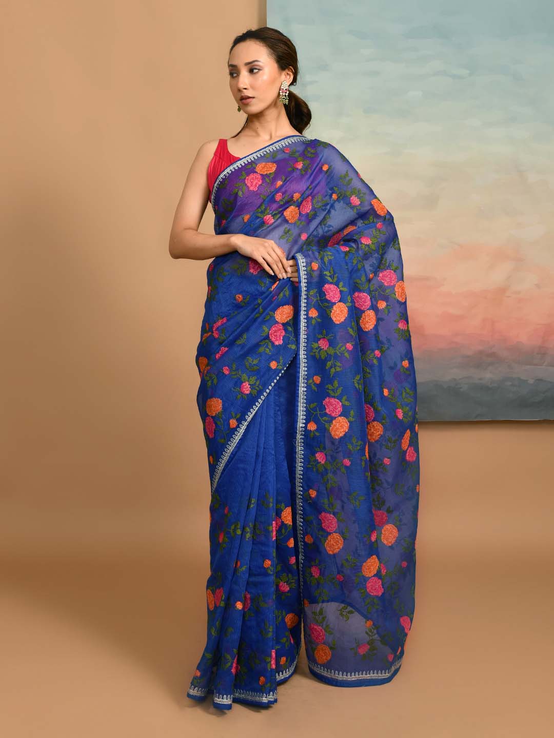 AZURE ELEGANCE (KOTA  SAREE)
