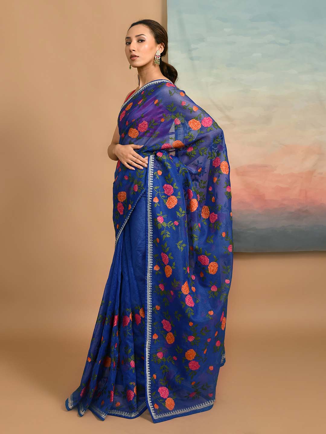 AZURE ELEGANCE (KOTA  SAREE)