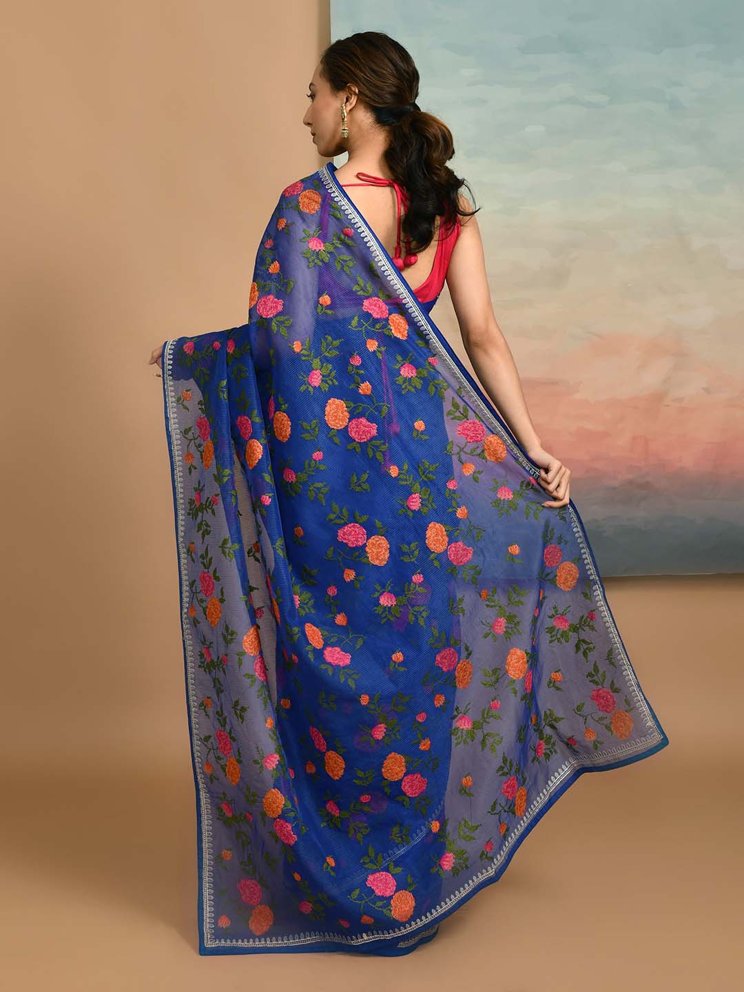 AZURE ELEGANCE (KOTA  SAREE)