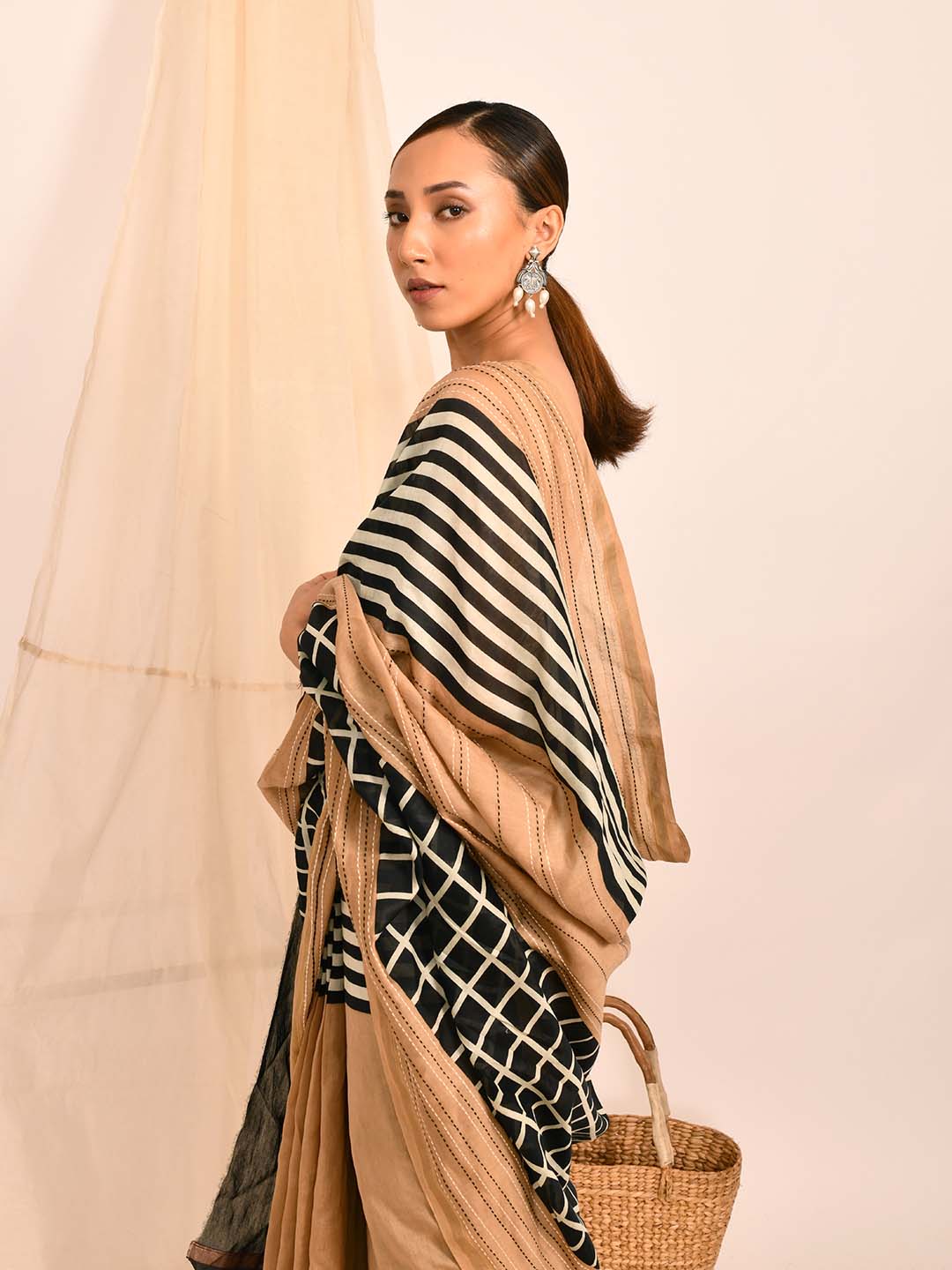 GEOMETRIC HARMONY (CHANDERI SILK COTTON SAREE)