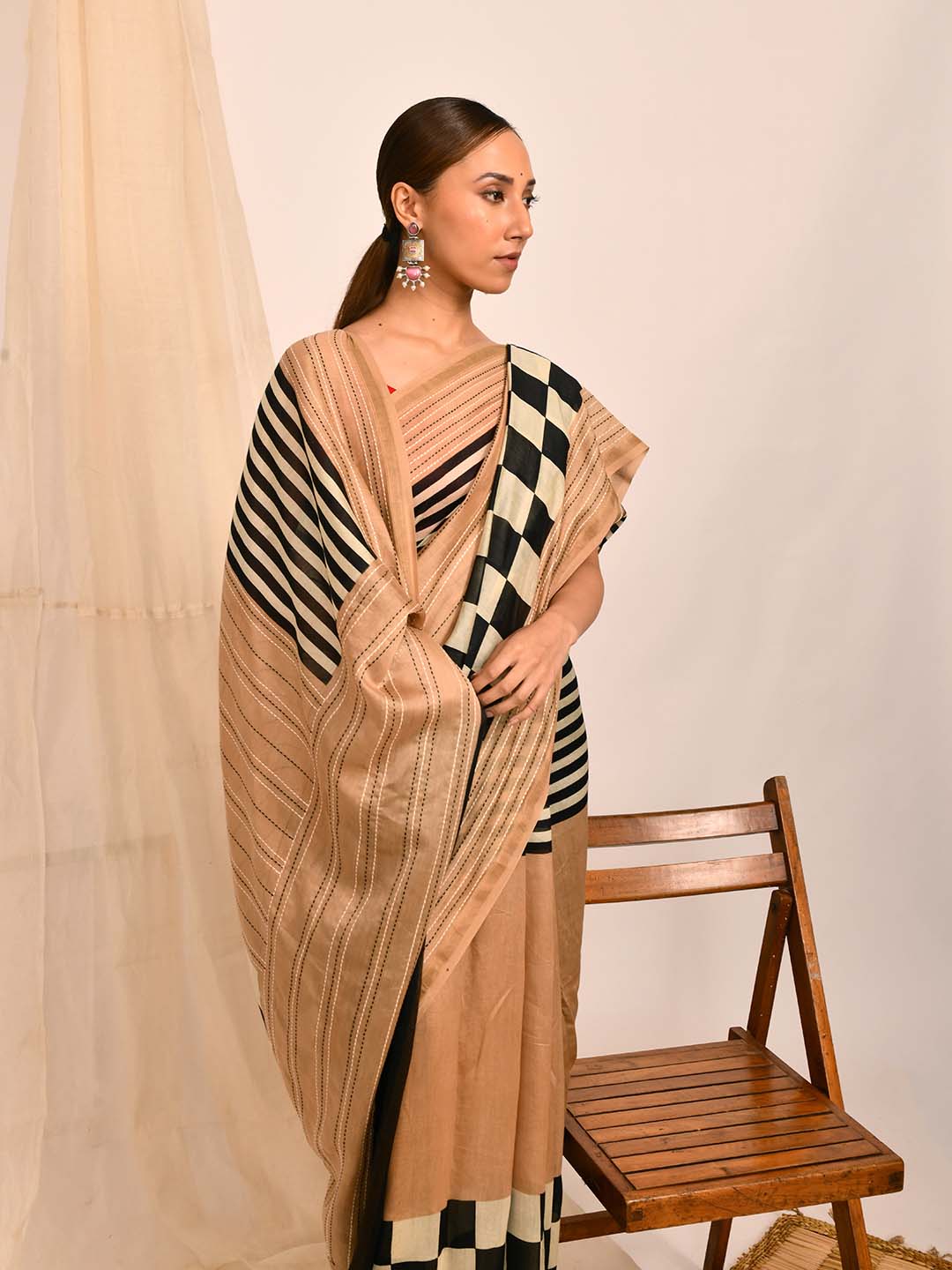 CLASSIC STRIPES (CHANDERI SILK COTTON SAREE)
