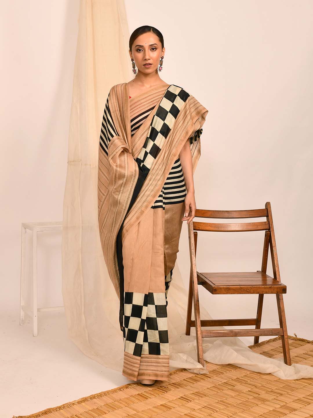 CLASSIC STRIPES (CHANDERI SILK COTTON SAREE)