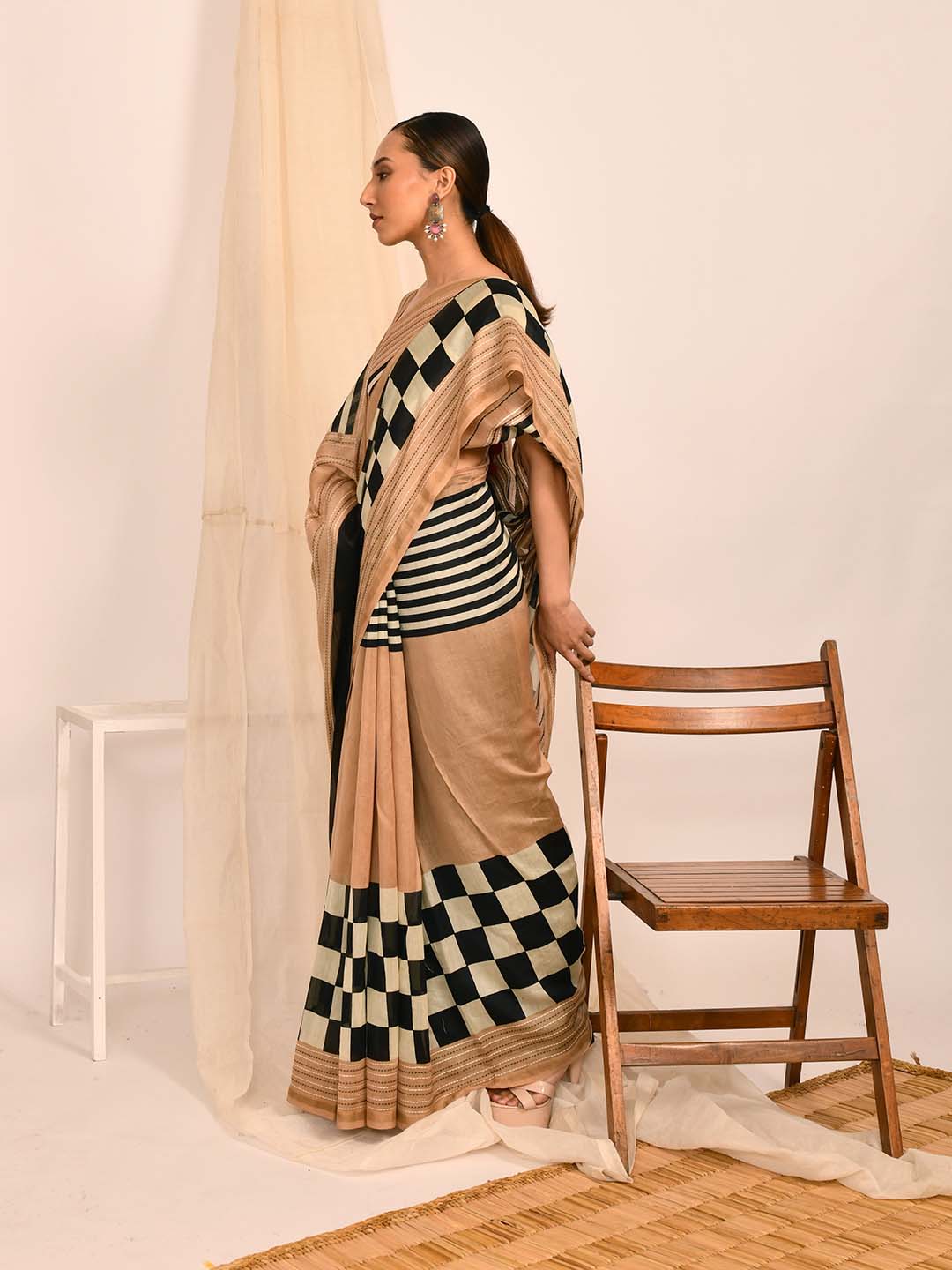 CLASSIC STRIPES (CHANDERI SILK COTTON SAREE)