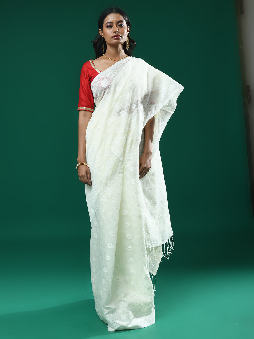 ETERNAL GRACE (HANDLOOM COTTON BLEND SAREE)