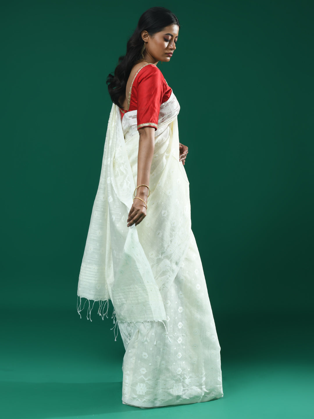 ETERNAL GRACE (HANDLOOM COTTON BLEND SAREE)