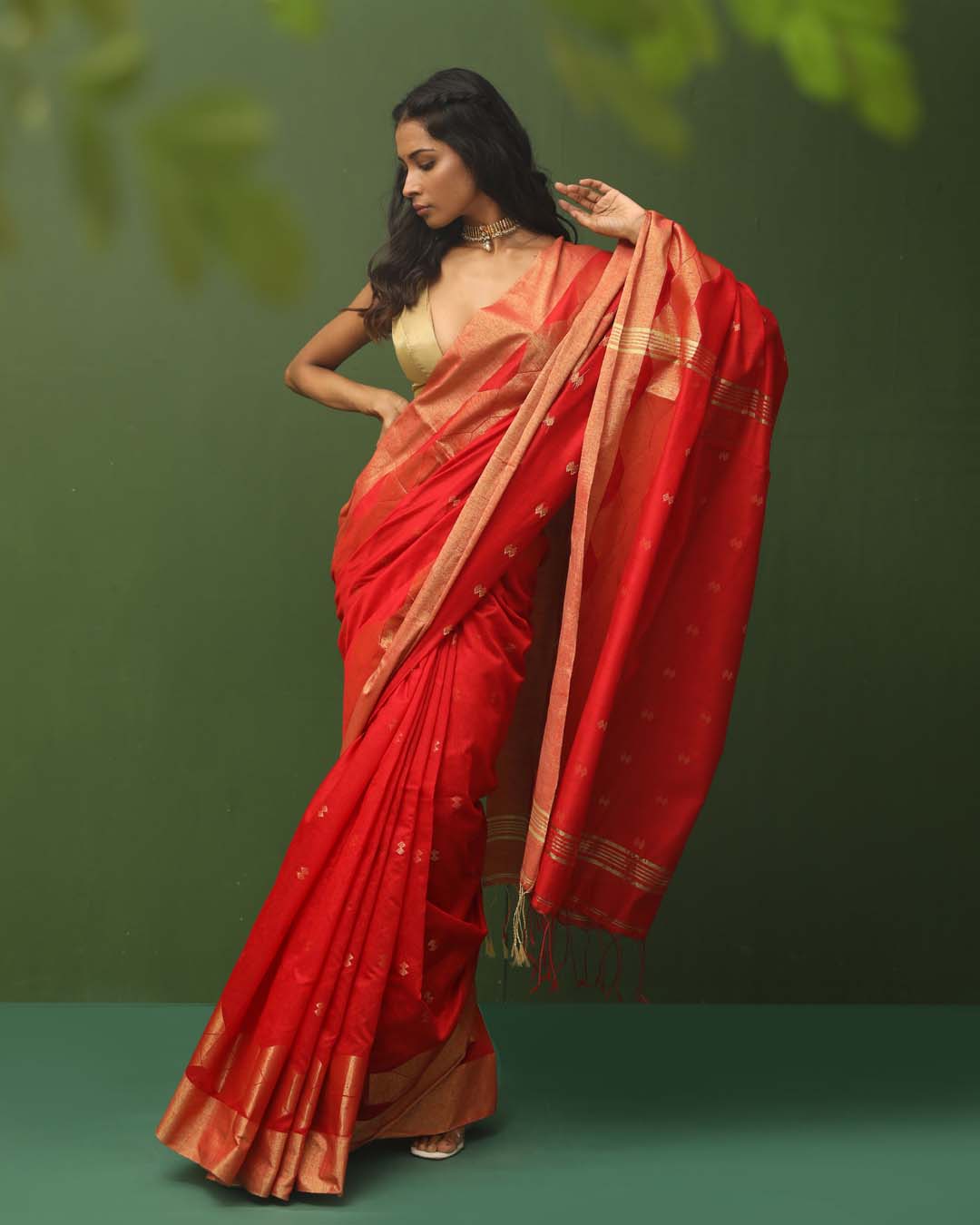 RANGIN DHAROHAR (HANDLOOM COTTON BLEND SAREE)