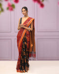 CRIMSON HERITAGE (HANDLOOM COTTON BLEND SAREE)