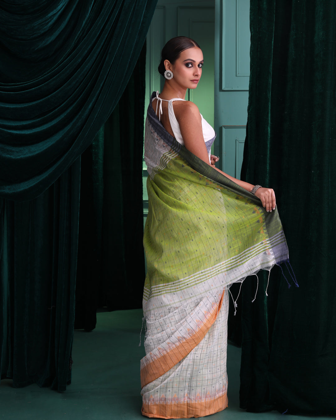 FOREST CHARM (HANDLOOM COTTON BLEND SAREE)