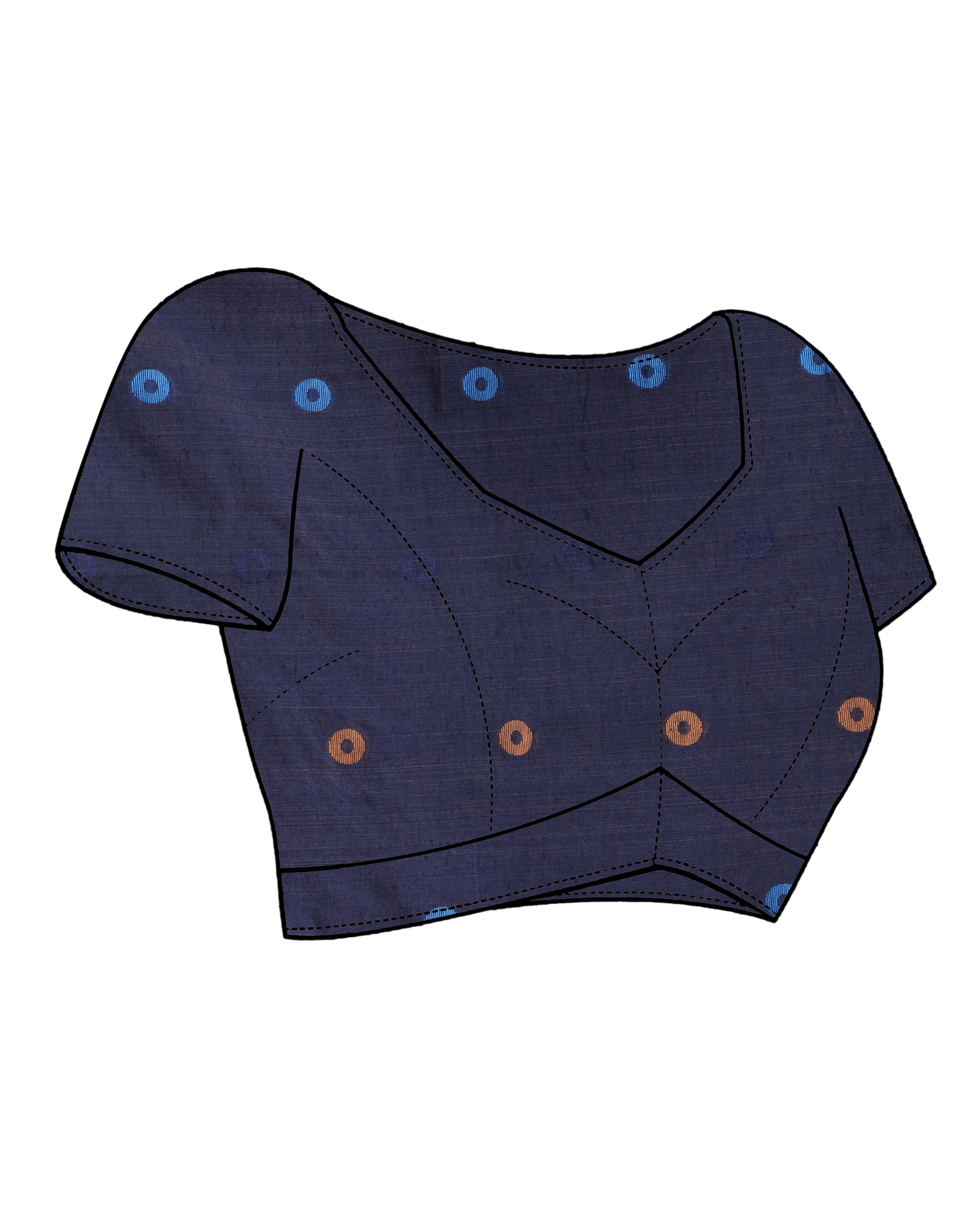 CELESTIAL CIRCLES (HANDLOOM COTTON BLEND SAREE)