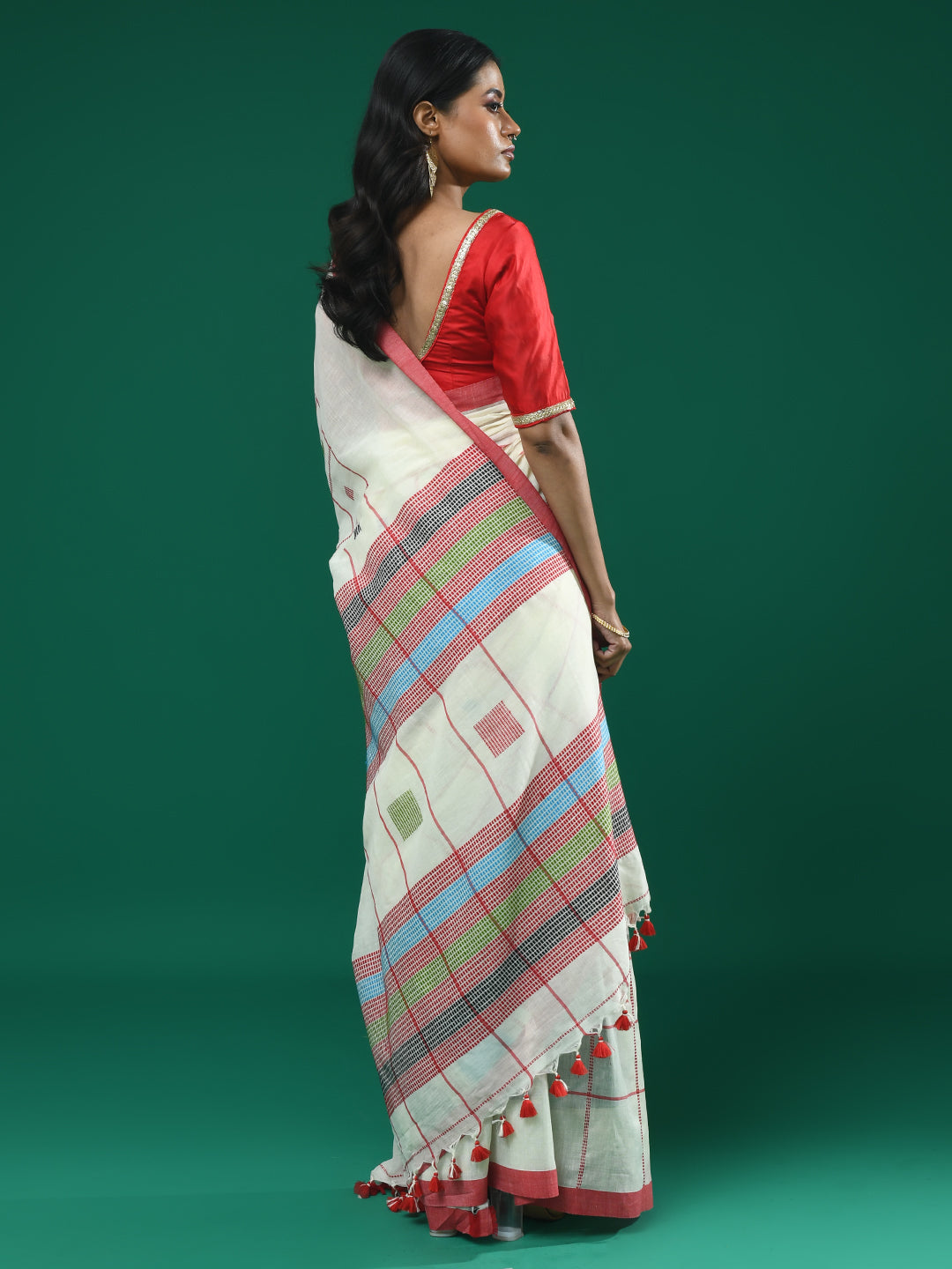 CELESTIAL WHITE (HANDLOOM 100% PURE COTTON SAREE)