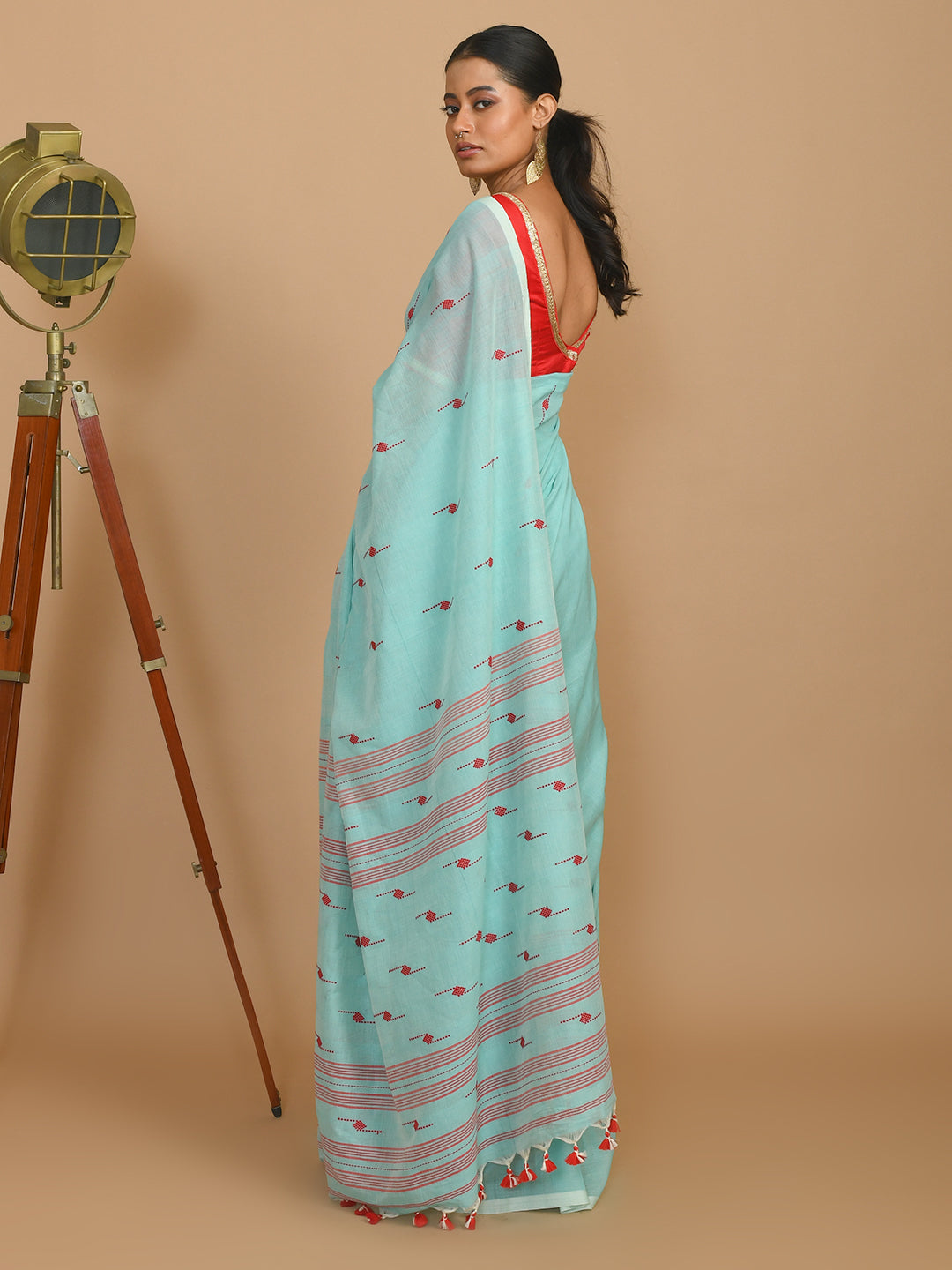 OCEAN BREEZE (HANDLOOM 100% PURE COTTON SAREE)