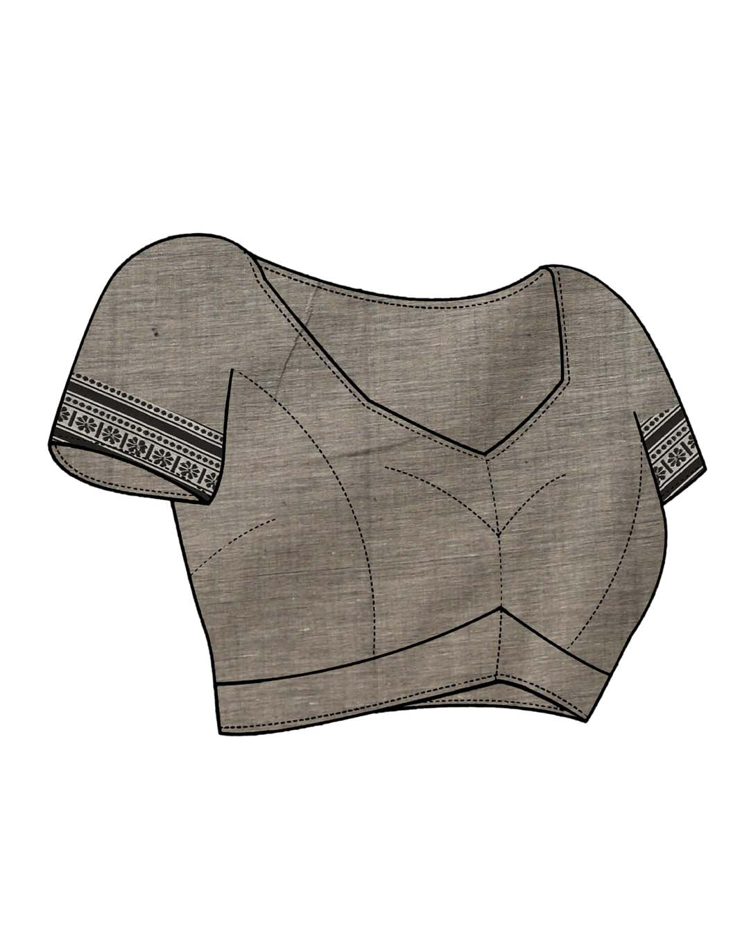 URBAN SLATE (HANDLOOM 100% PURE COTTON SAREE)