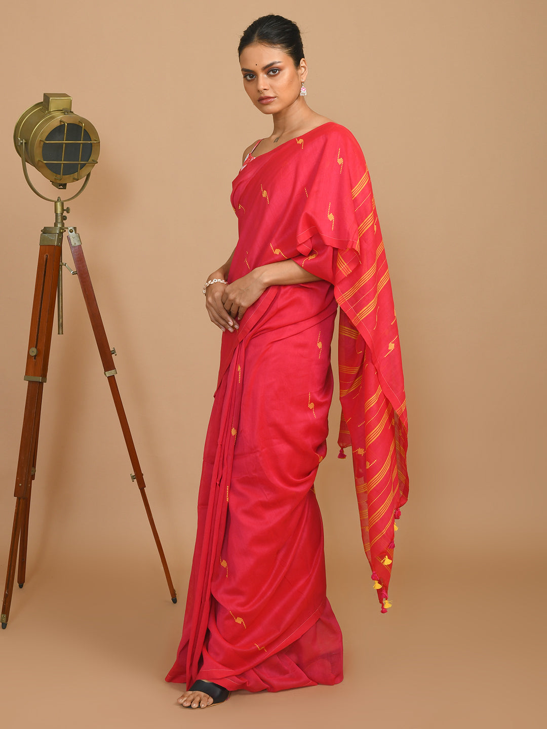 ROSEATE GLOW (HANDLOOM 100% PURE COTTON SAREE)