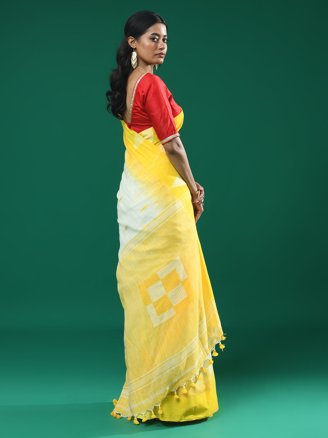SUNLIT GLEAM (HANDLOOM 100% PURE COTTON SAREE)