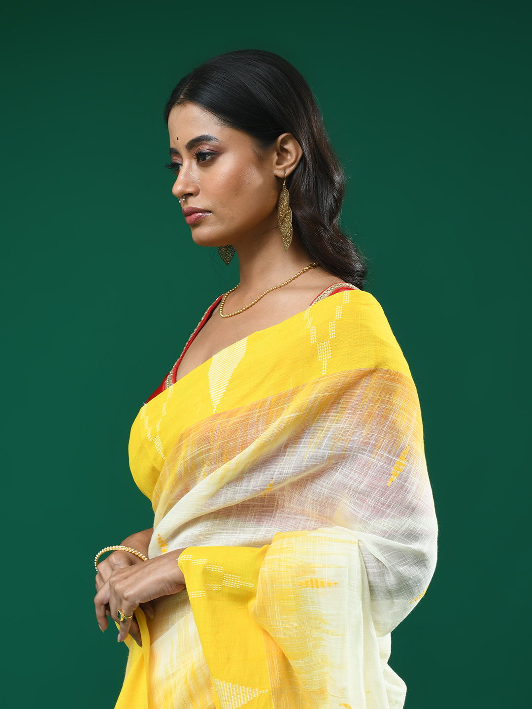 SUNLIT GLEAM (HANDLOOM 100% PURE COTTON SAREE)