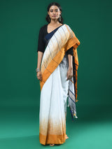 PEARL STRIPES (HANDLOOM PURE LINEN SAREE)