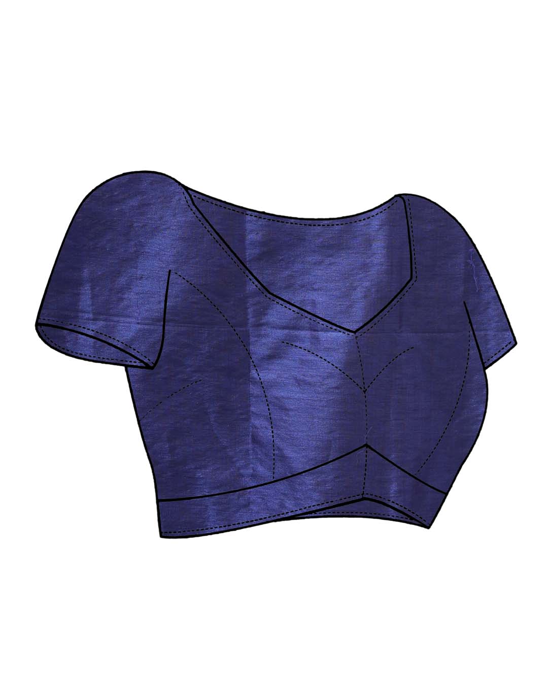 SAPPHIRE SPLENDOR (BENGAL HANDLOOM COTTON BLEND SAREE)