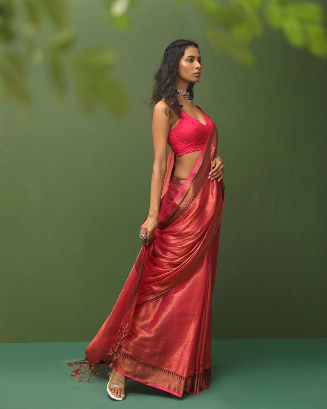 MAGENTA SPLENDOR (BENGAL HANDLOOM COTTON BLEND SAREE)