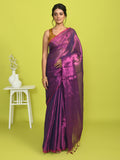 PLUM RADIANCE (BENGAL HANDLOOM COTTON BLEND SAREE)