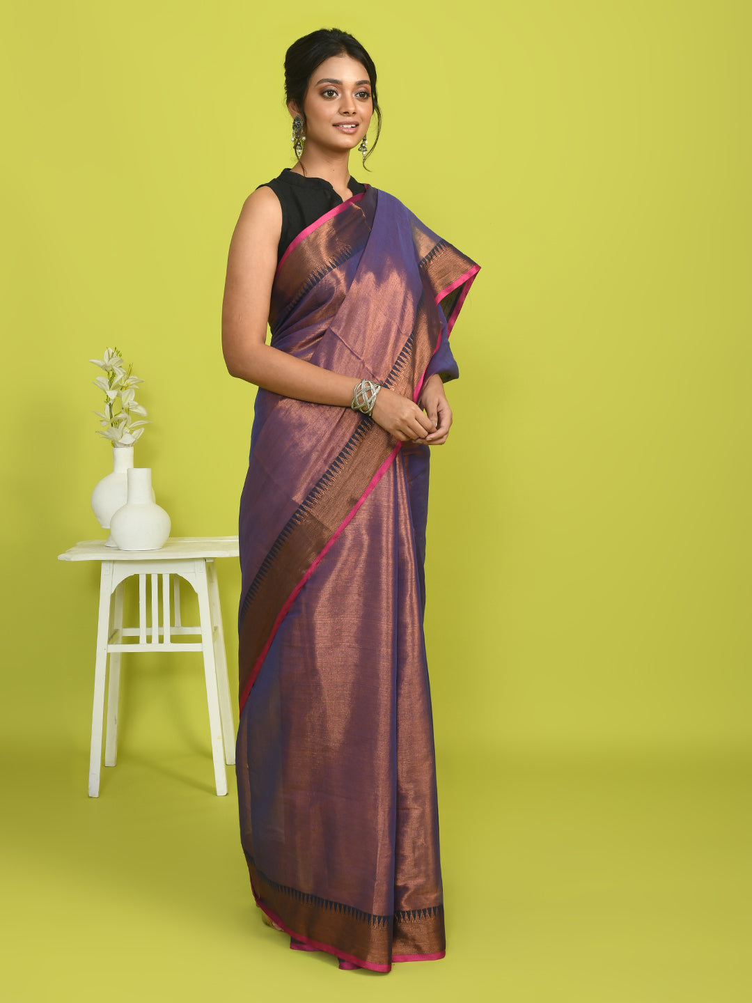 ROYAL AMETHYST (BENGAL HANDLOOM COTTON BLEND SAREE)
