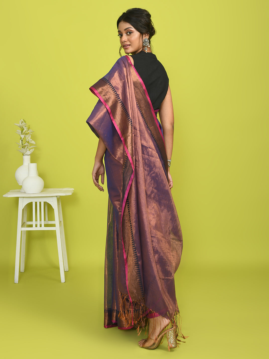 ROYAL AMETHYST (BENGAL HANDLOOM COTTON BLEND SAREE)