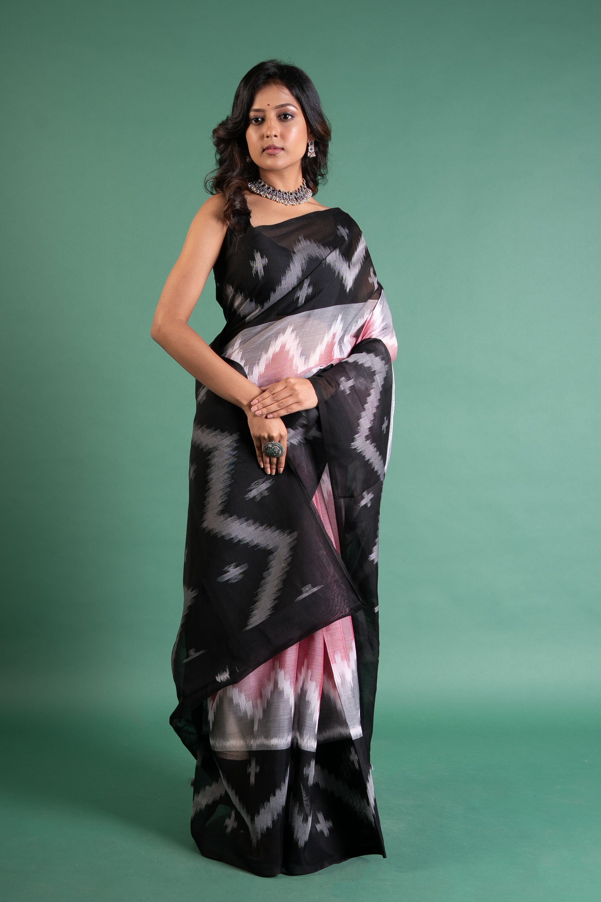 Mistline Ikat Cotton Saree