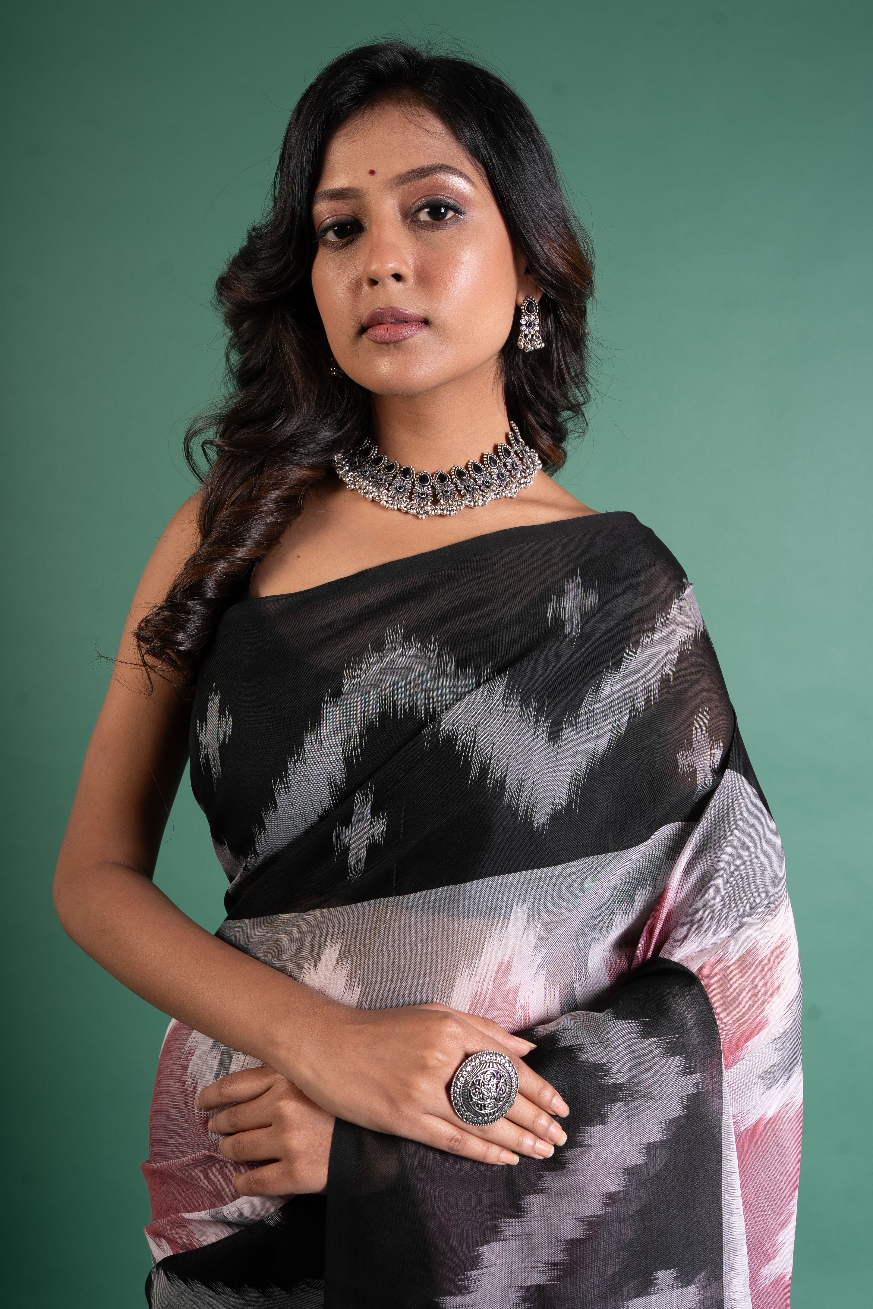 Mistline Ikat Cotton Saree