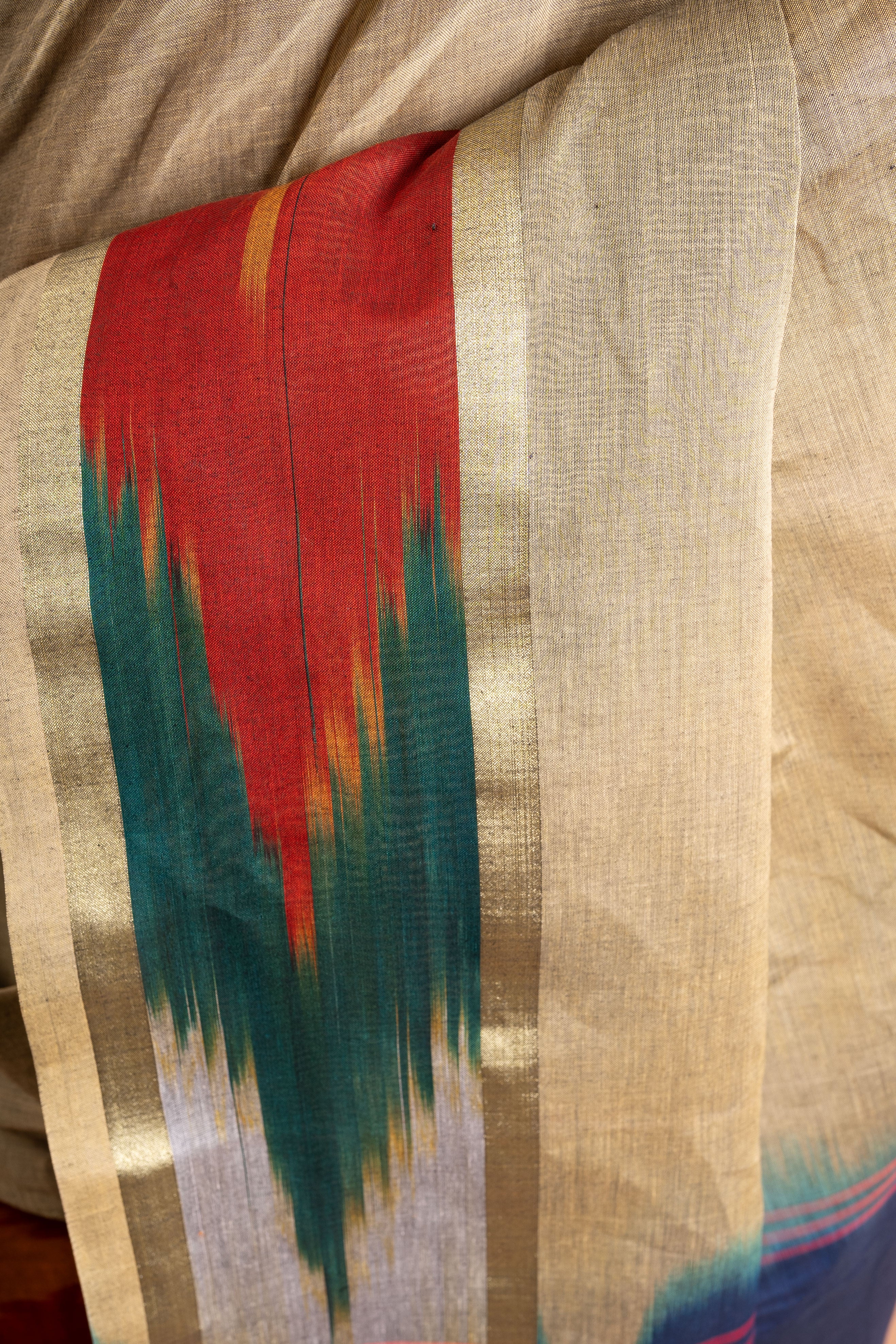 Sandstone Beige Cotton Saree