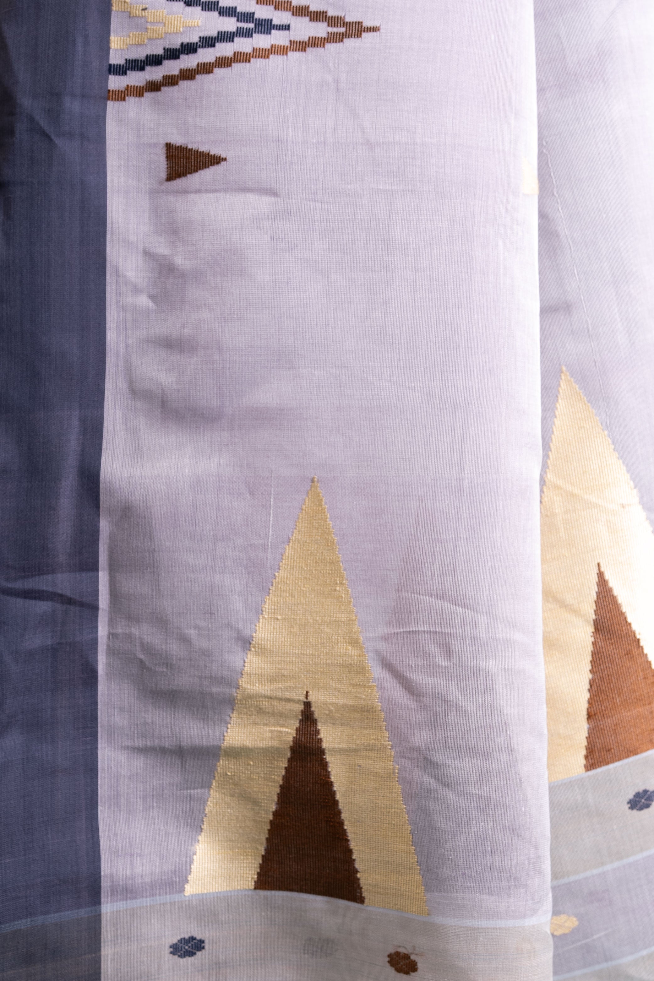 Lavender Mist Geometric Pure Handloom Saree