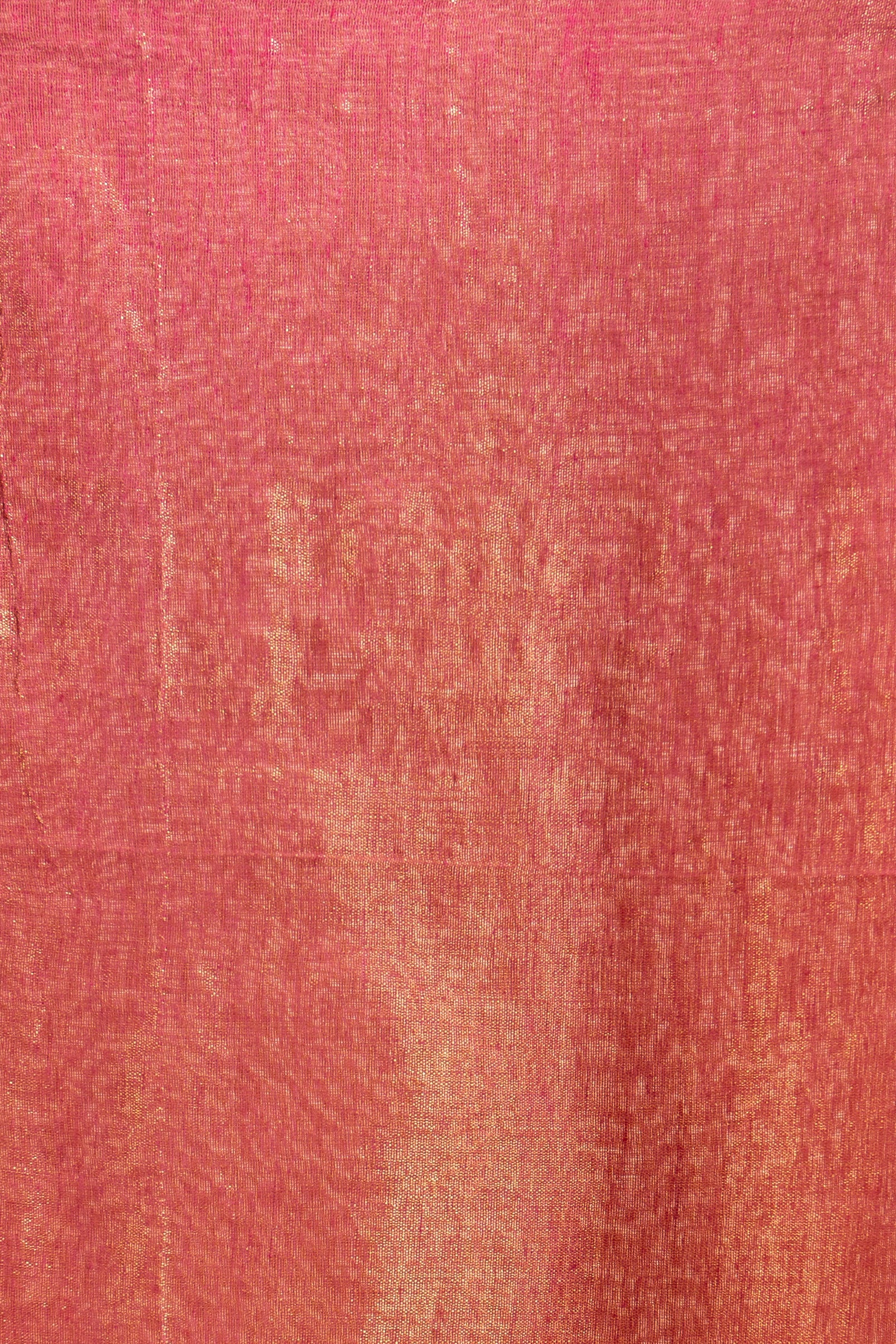 Rosewood Glow Linen Tissue Saree