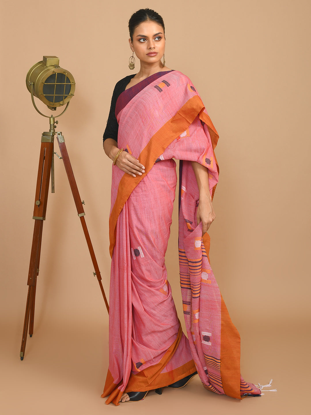 CRIMSON ELEGANCE (HANDLOOM 100% PURE COTTON SAREE)