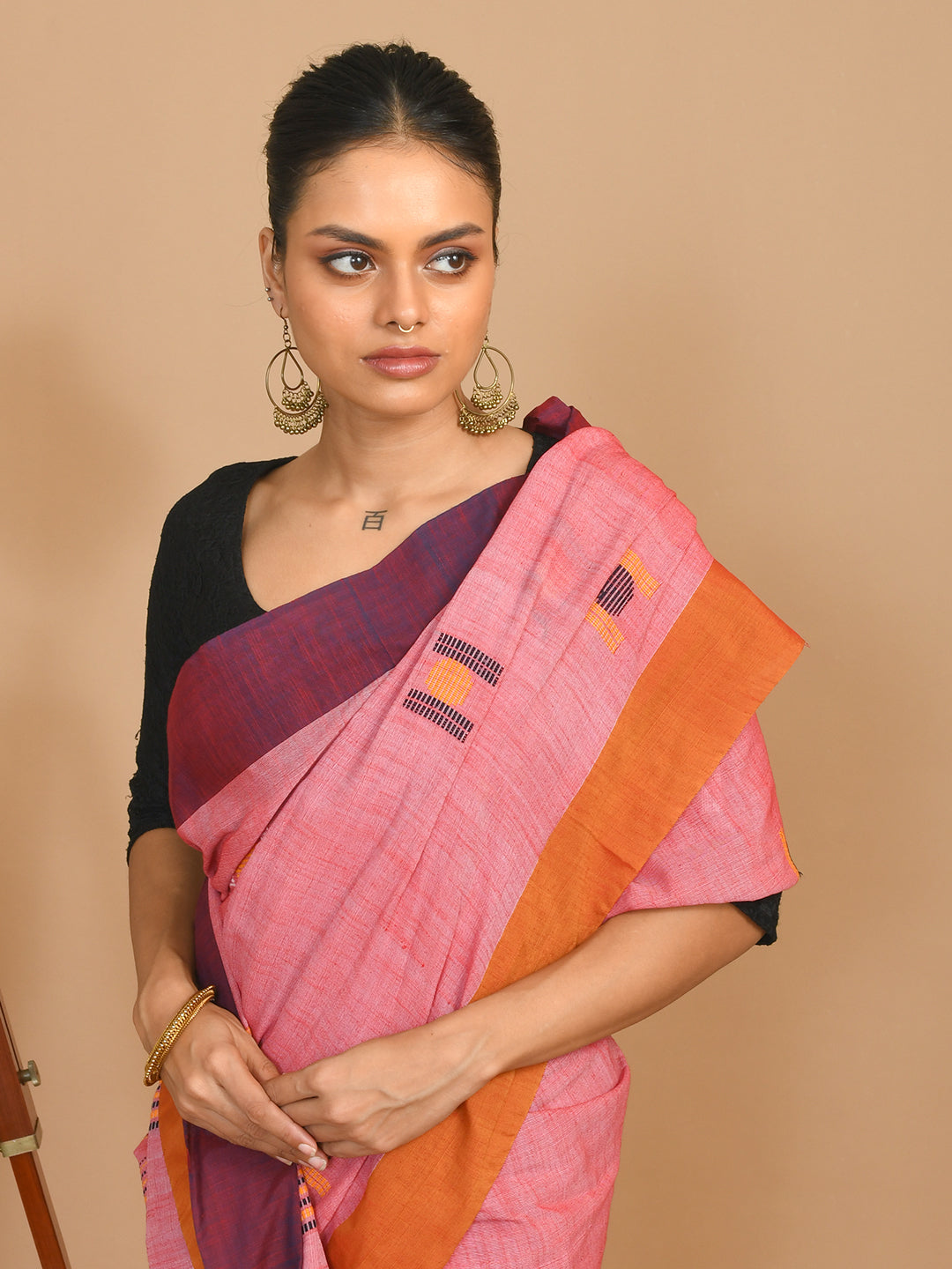 CRIMSON ELEGANCE (HANDLOOM 100% PURE COTTON SAREE)