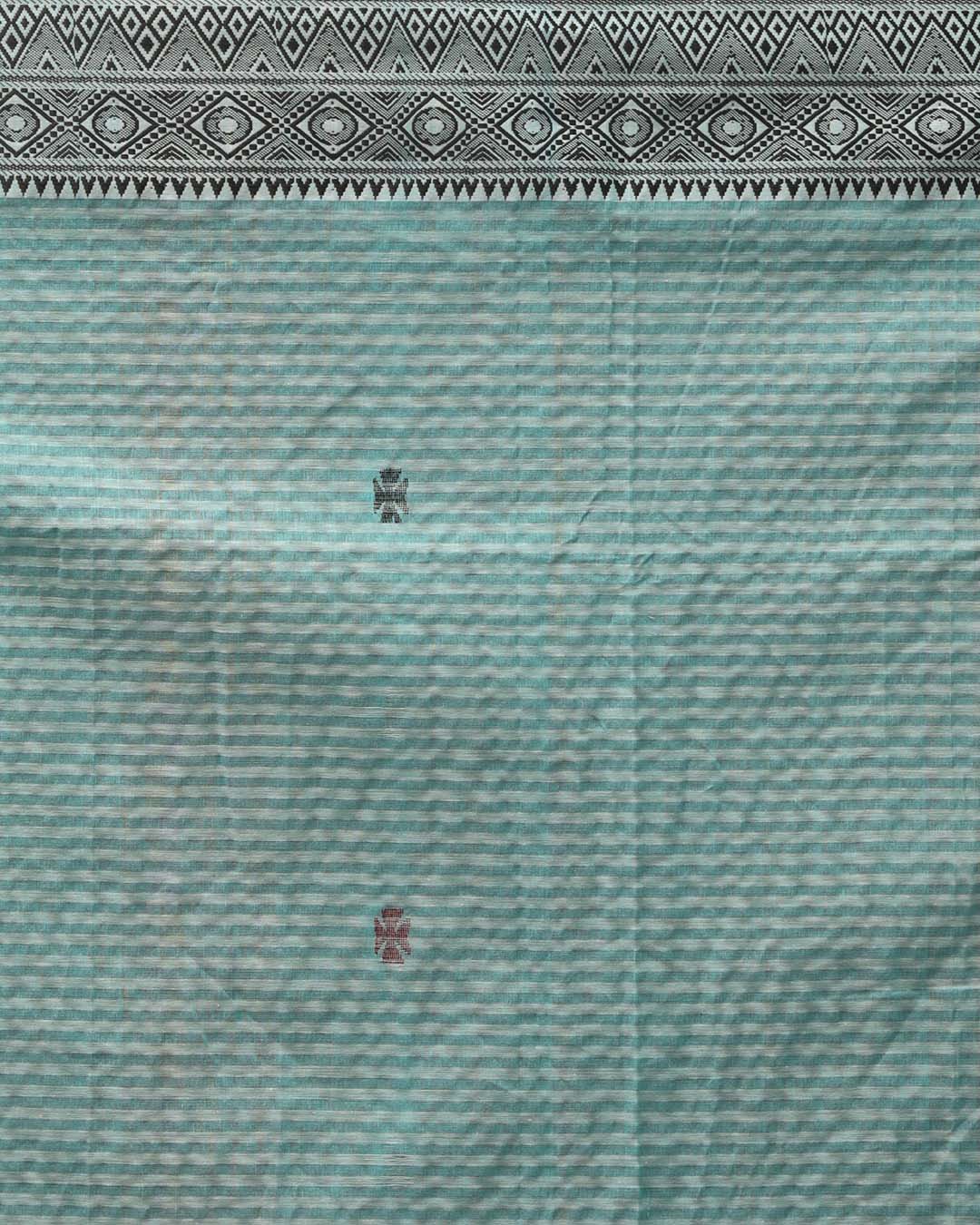 OCEANIC ELEGANCE: (HANDLOOM 100% PURE COTTON SAREE)