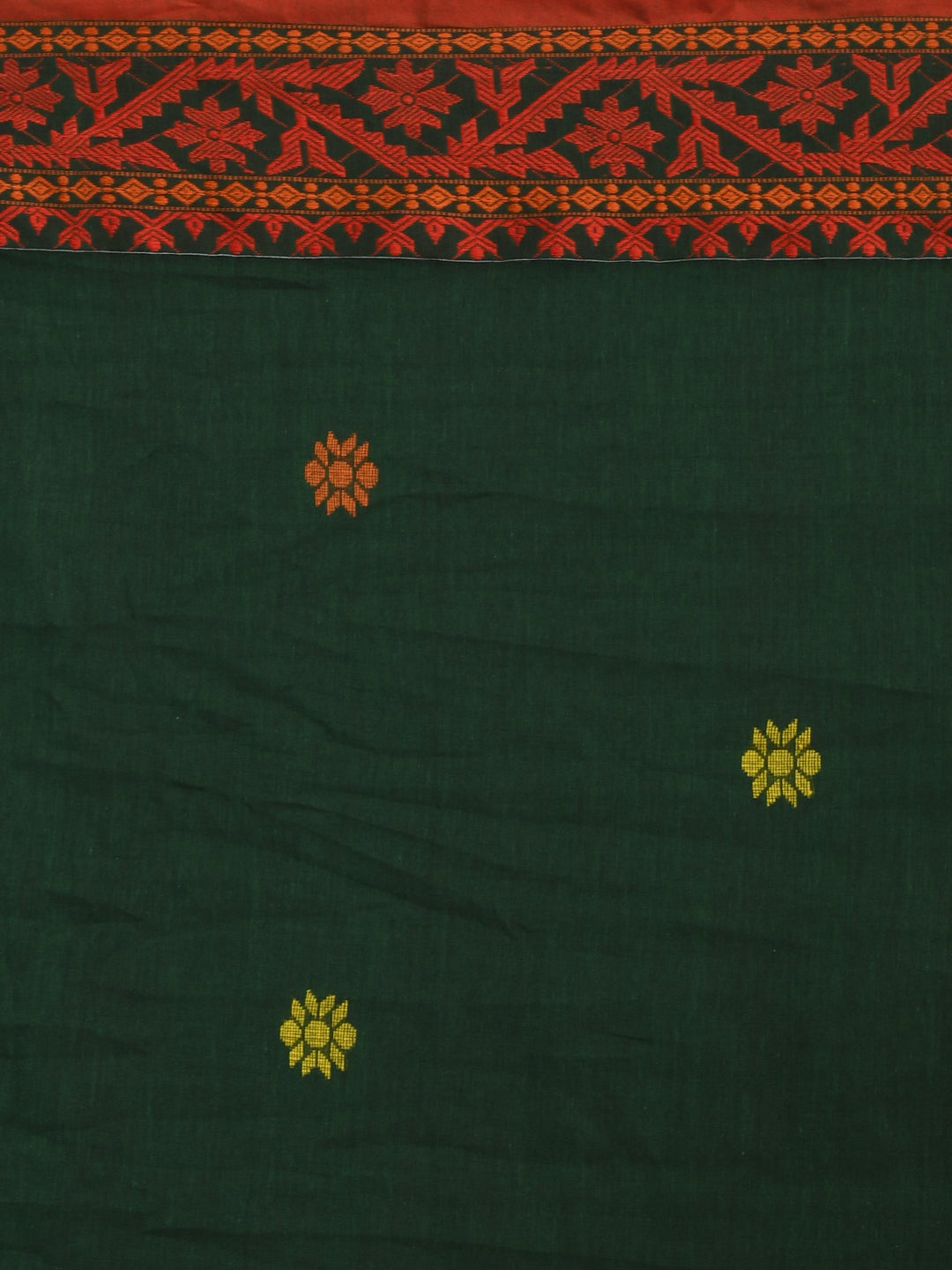 EMERALD HARMONY (HANDLOOM 100% PURE COTTON SAREE)