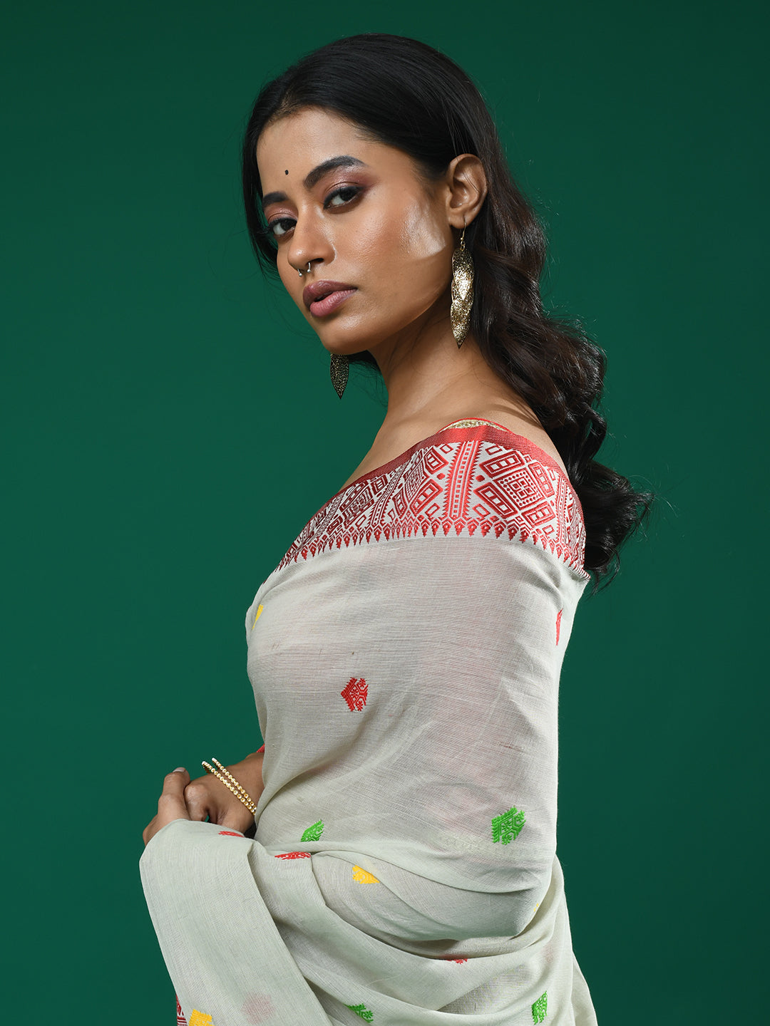 FOREST WHISPER (HANDLOOM 100% PURE COTTON SAREE)