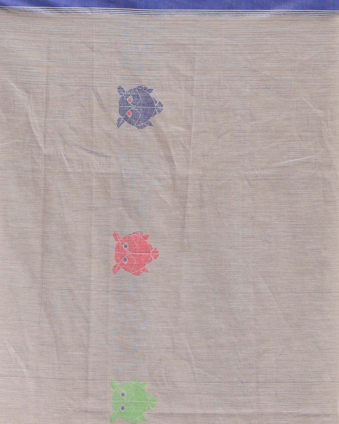 CHARCOAL GRACE (HANDLOOM 100% PURE COTTON SAREE)