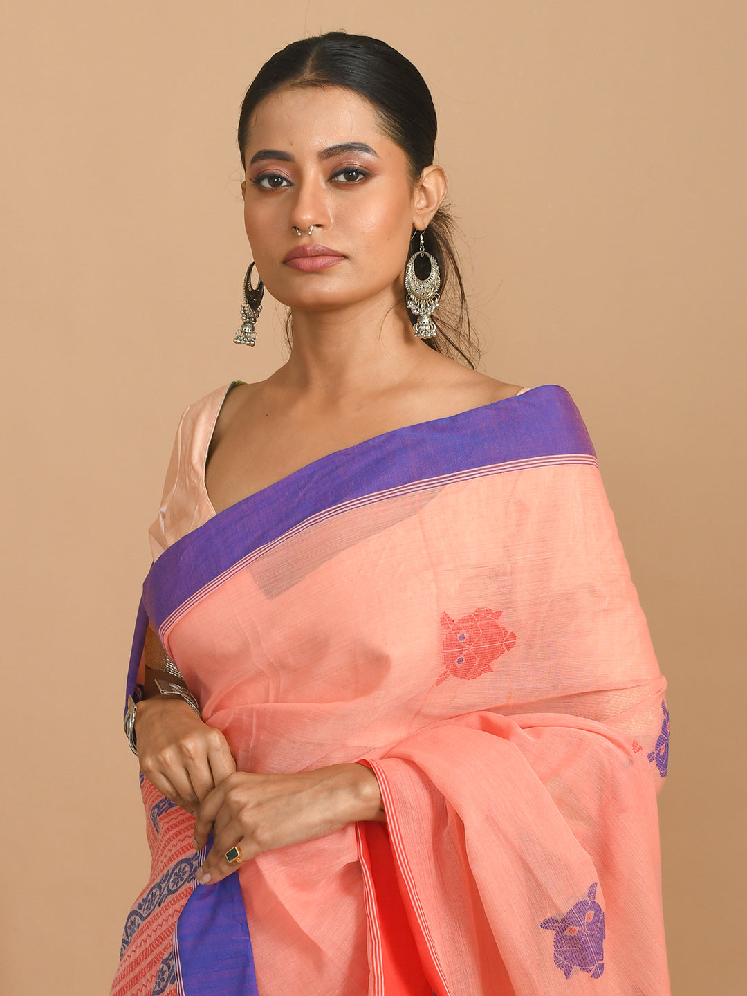 PINK REVERIE (HANDLOOM 100% PURE COTTON SAREE)