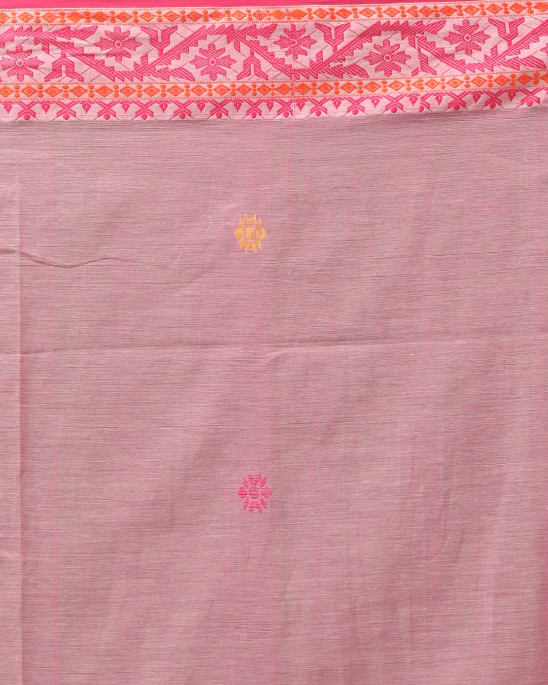 BLUSH RADIANCE (HANDLOOM 100% PURE COTTON SAREE)