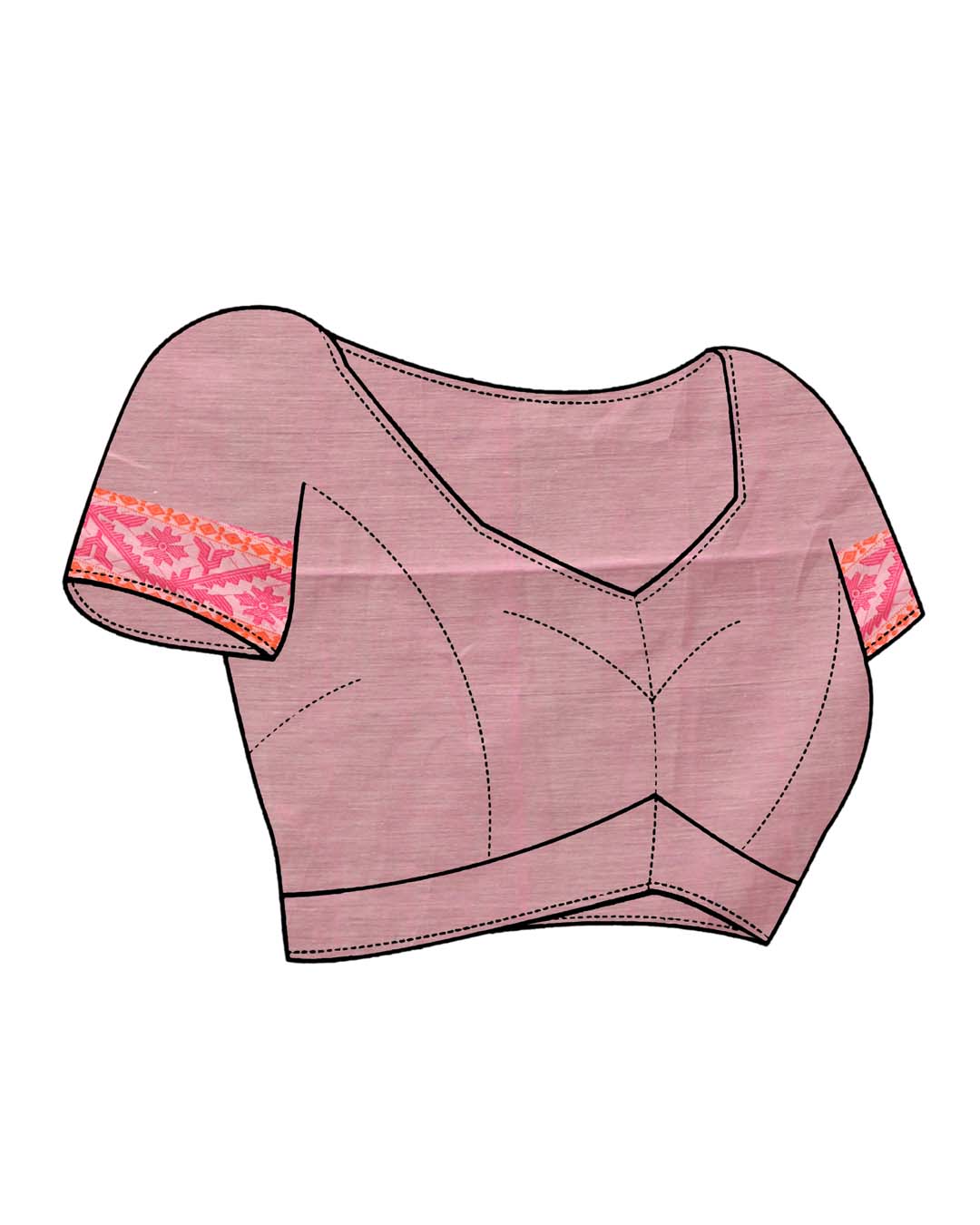 BLUSH RADIANCE (HANDLOOM 100% PURE COTTON SAREE)