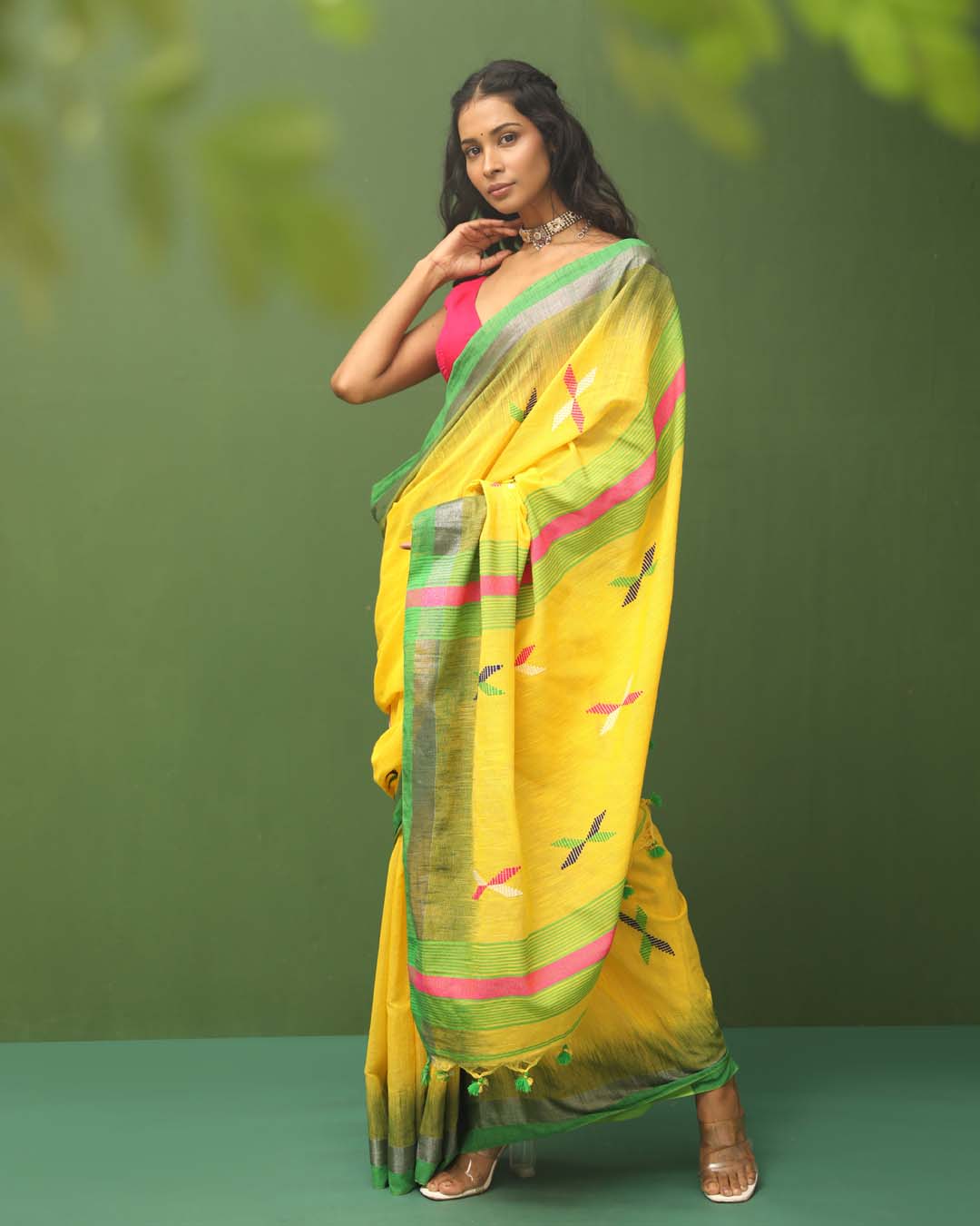 GOLDEN AURA (HANDLOOM 100% PURE COTTON SAREE)