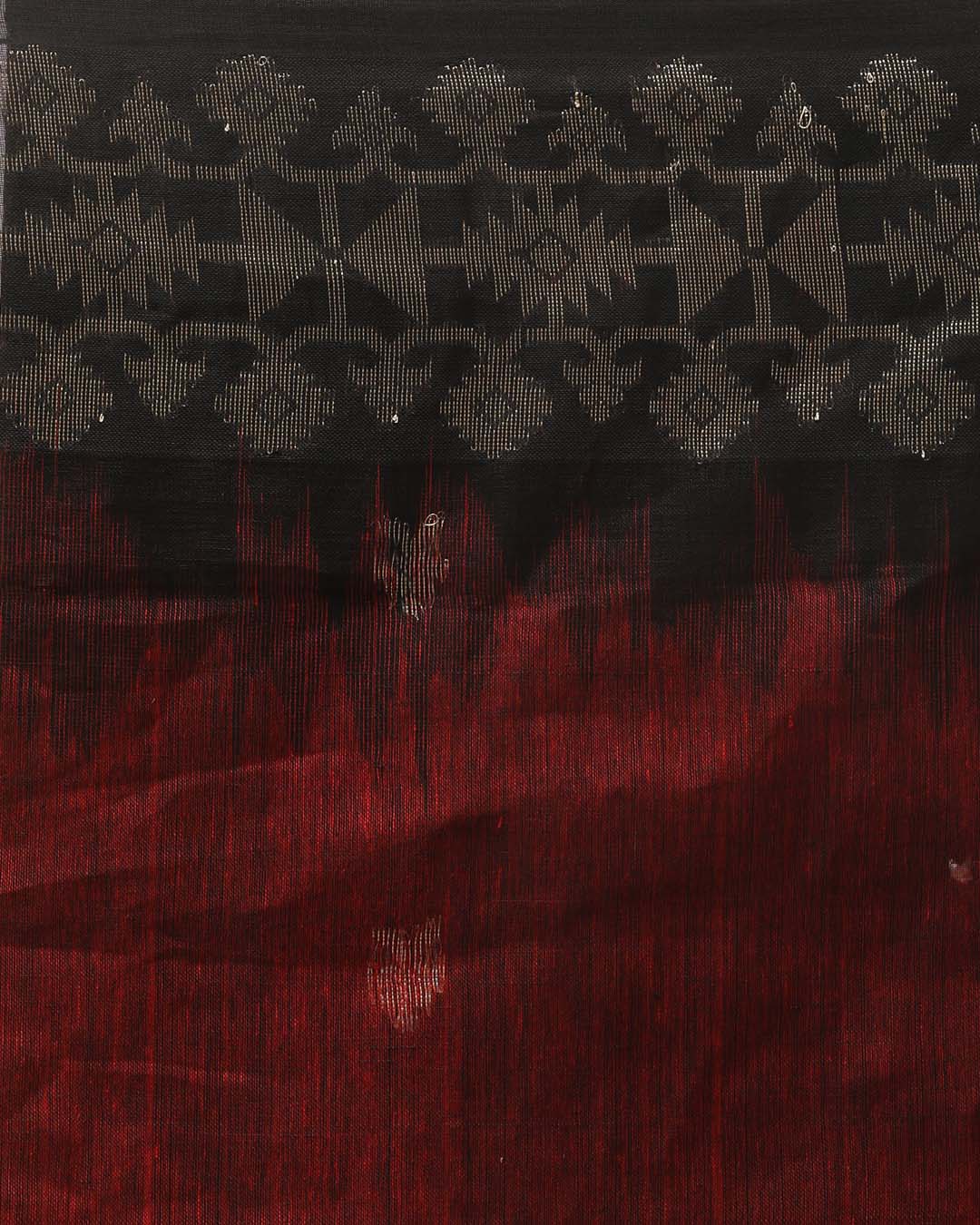 CRIMSON RADIANCE (HANDLOOM PURE LINEN SAREE)