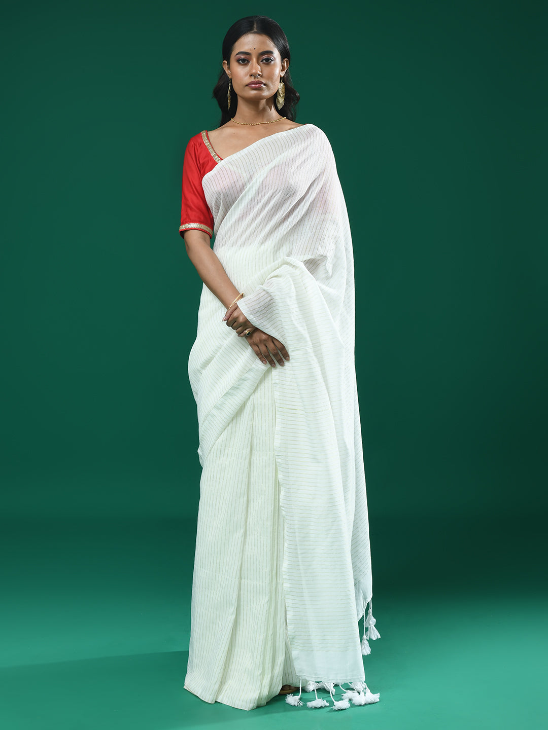 CLASSIC STRIPE (BENGAL HANDLOOM COTTON BLEND SAREE)