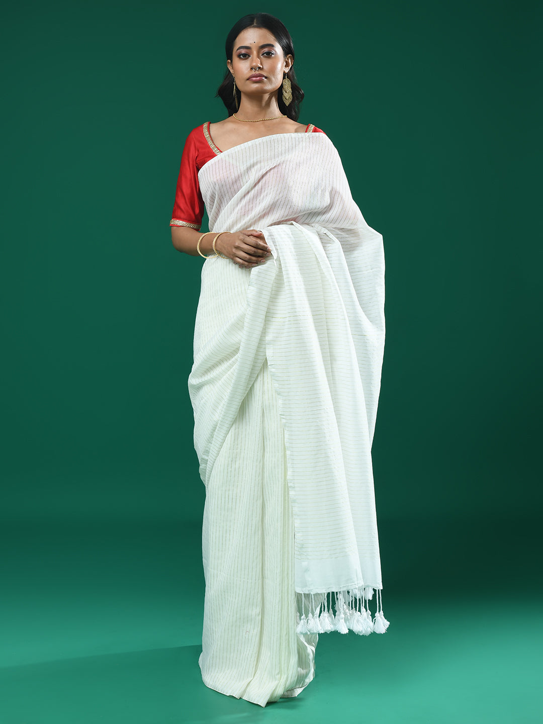 CLASSIC STRIPE (BENGAL HANDLOOM COTTON BLEND SAREE)