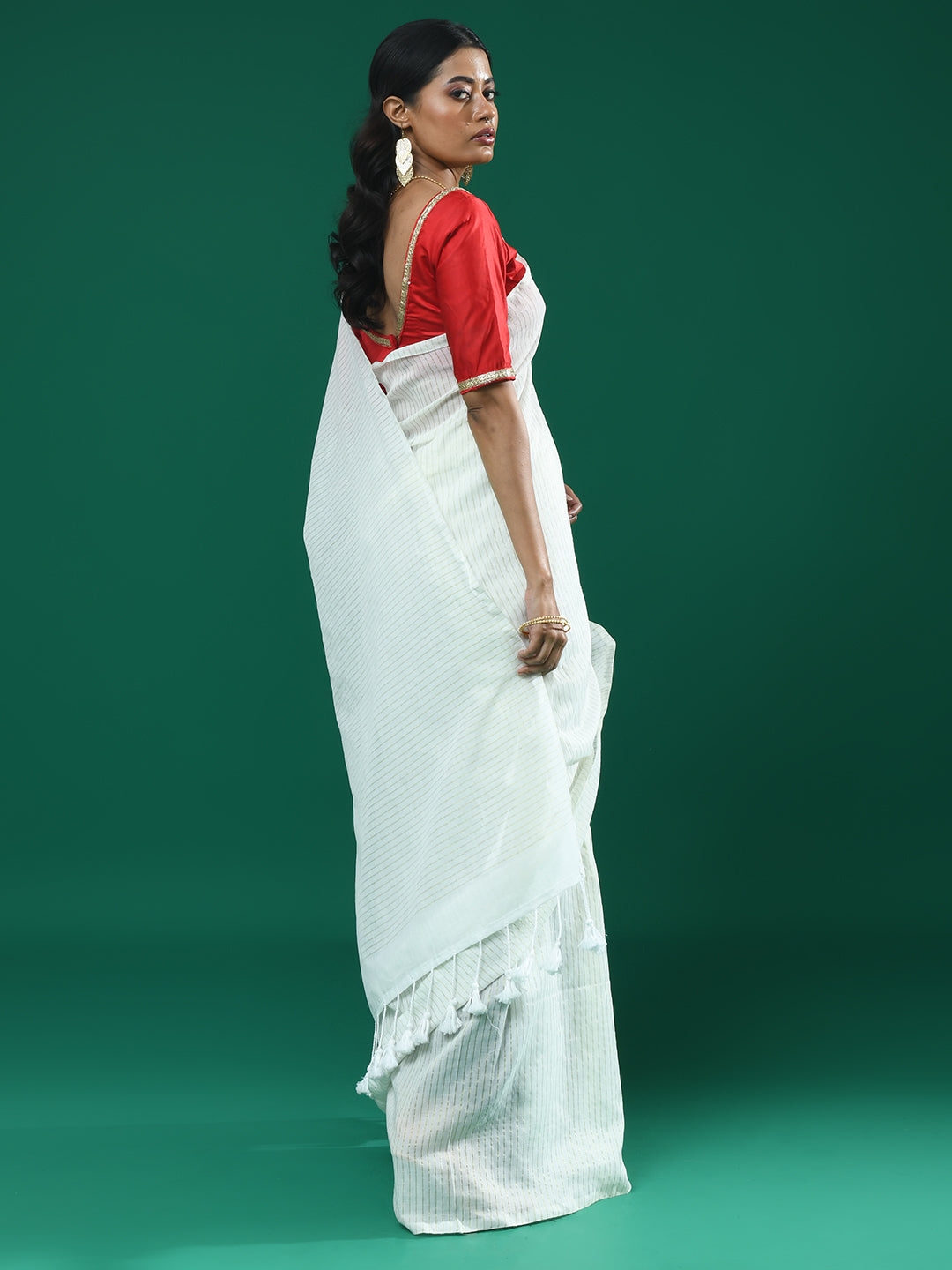 CLASSIC STRIPE (BENGAL HANDLOOM COTTON BLEND SAREE)