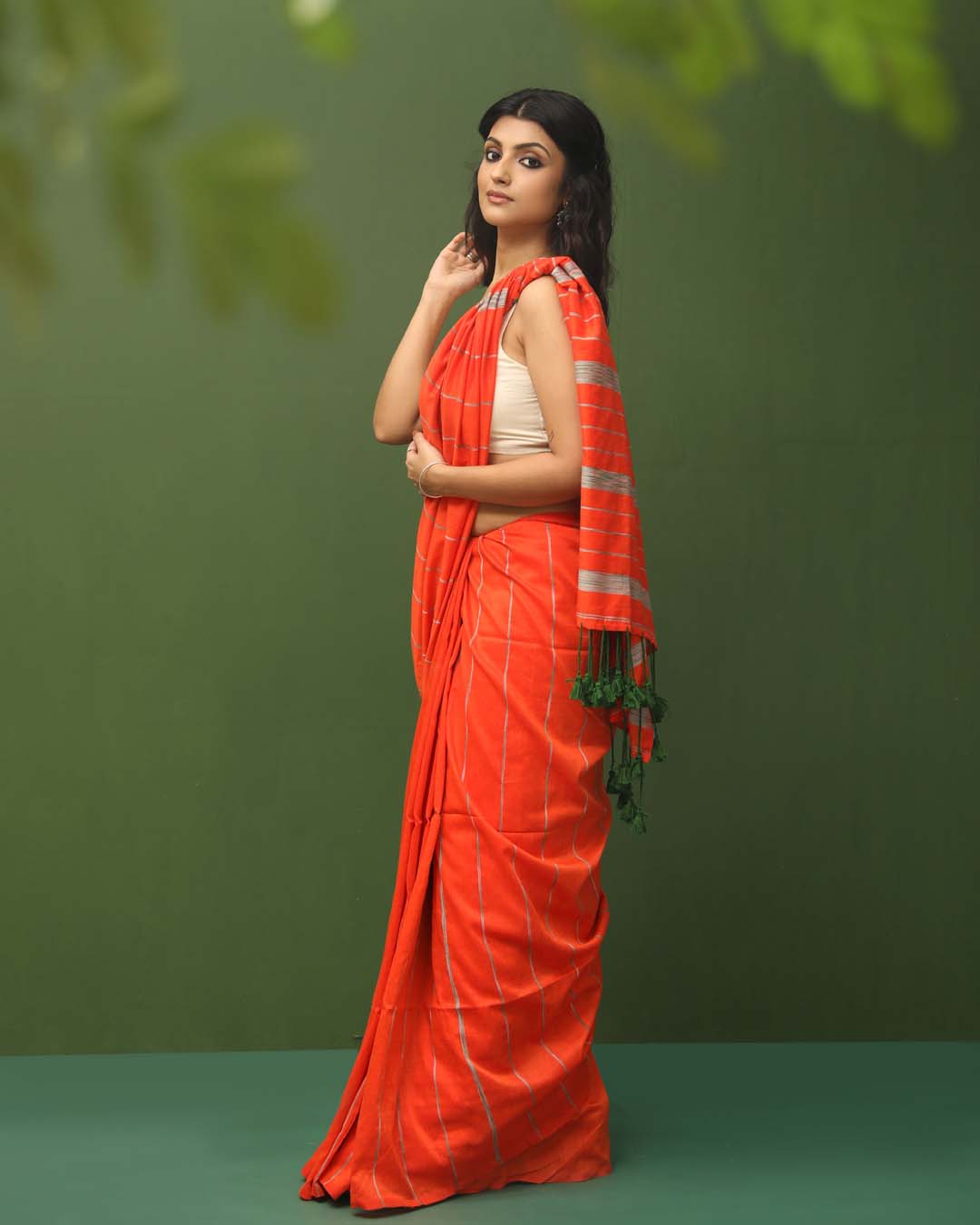 CITRUS CHARM (BENGAL HANDLOOM COTTON BLEND SAREE)