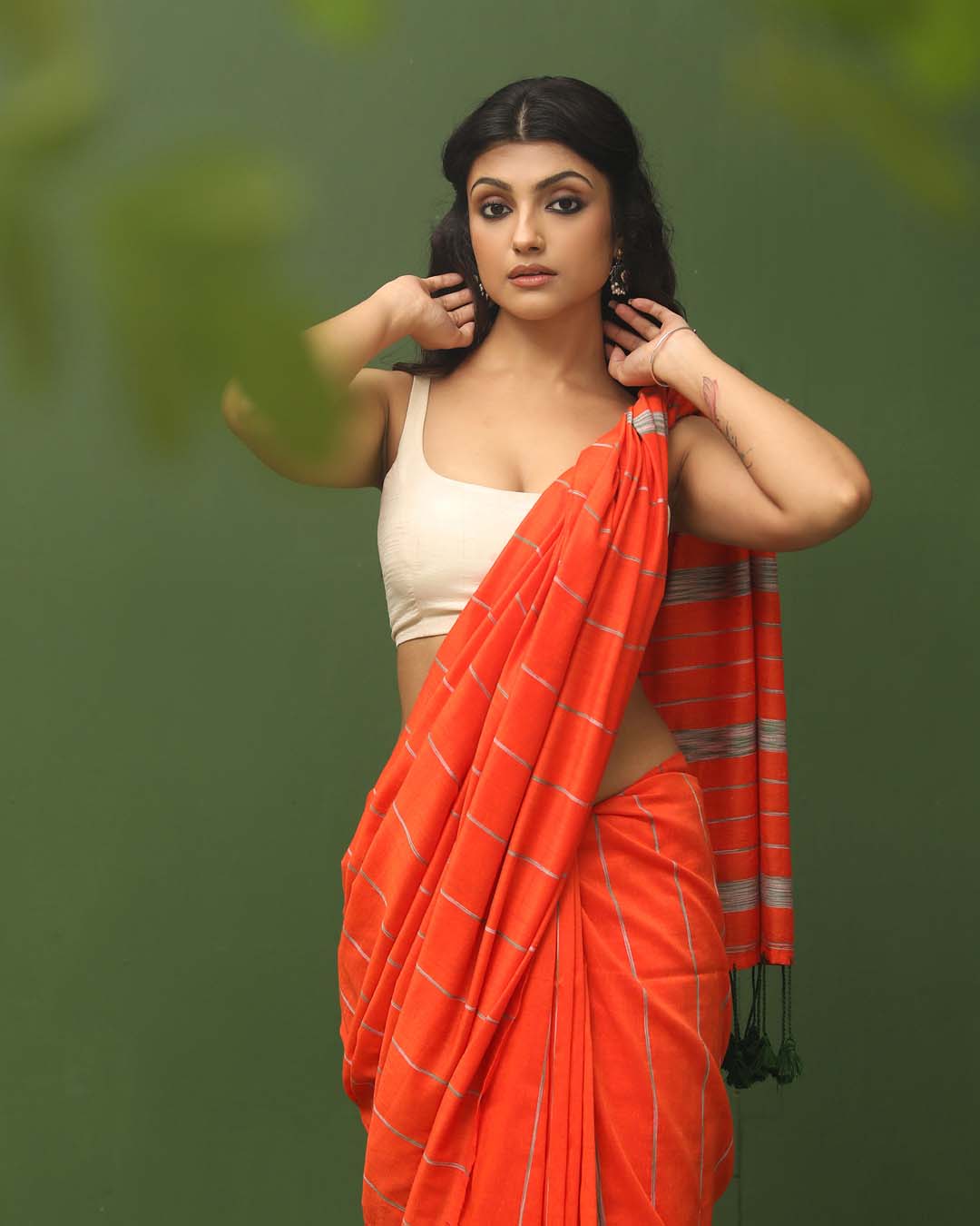 CITRUS CHARM (BENGAL HANDLOOM COTTON BLEND SAREE)