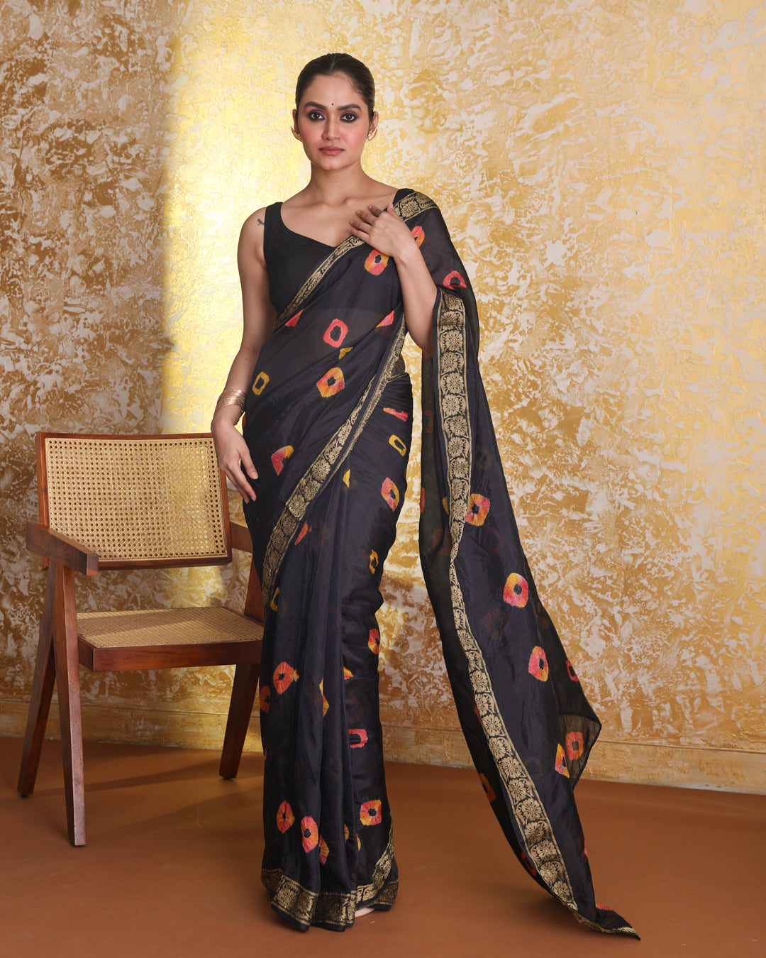GLISTENING BANDHANI SILK (BANDHANI  SILK SAREE)