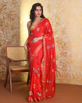 SILKEN LUMINESCENCE (BANDHANI  SILK SAREE)