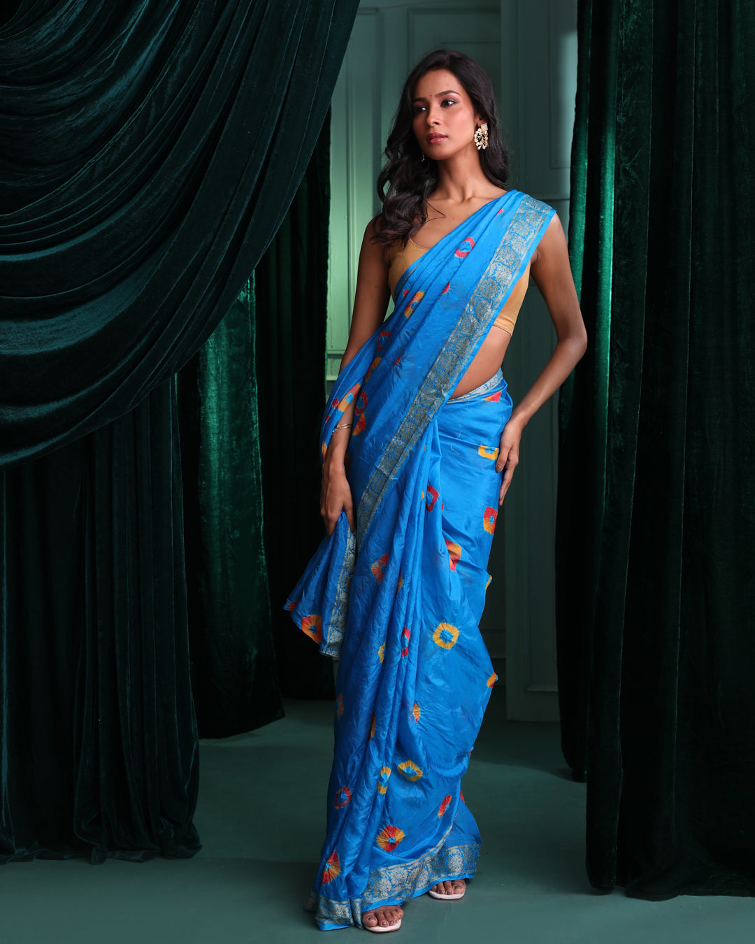SPARKLING BANDHANI BLISS (BANDHANI POLY SILK SAREE)