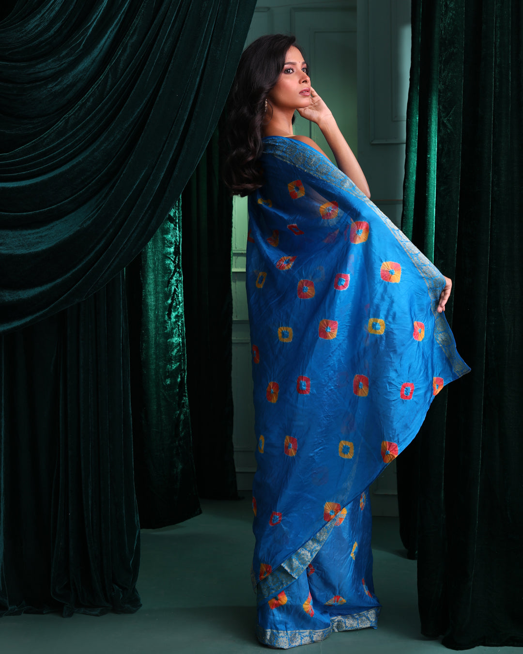 SPARKLING BANDHANI BLISS (BANDHANI POLY SILK SAREE)